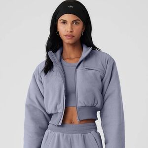 ALO - Fleece Cropped Jacket Size : XS